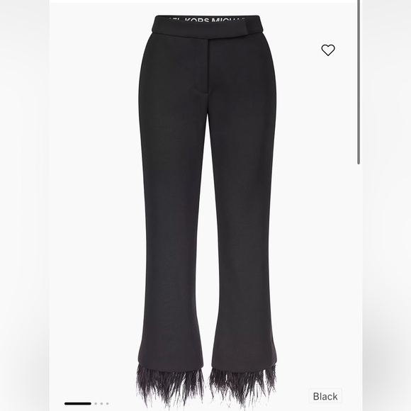 Michael Kors Cropped Detachable Feather Pant